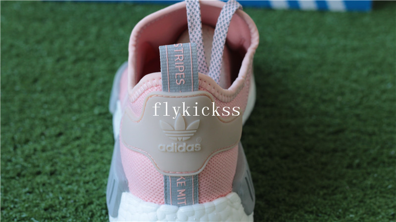 Real Boost Adidas NMD XR1 Primeknit Pink Grey GS